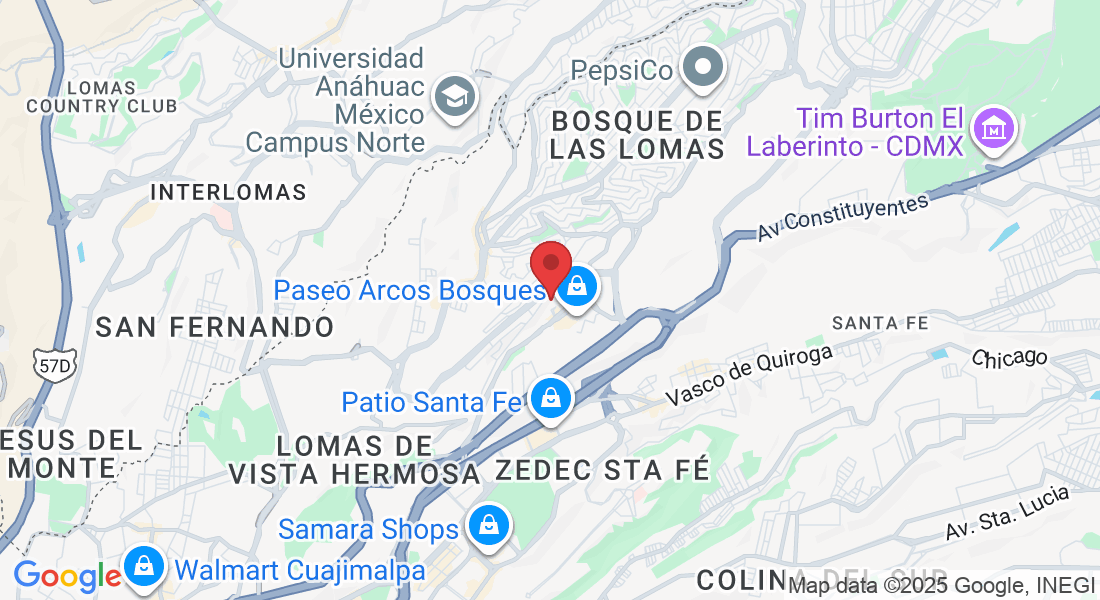 Bosque de Cidros 50, Bosques de las Lomas, Cuajimalpa de Morelos, 05120 Ciudad de México, CDMX, México
