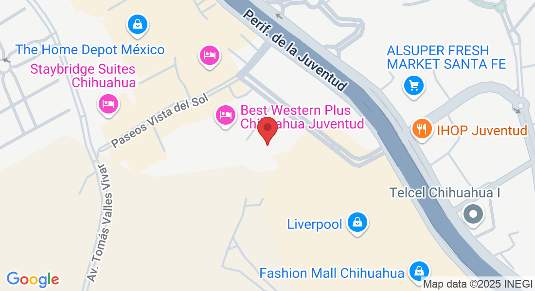 C. Sierra de la Campana 3701, Plaza del Sol, 31207 Chihuahua, Chih., México