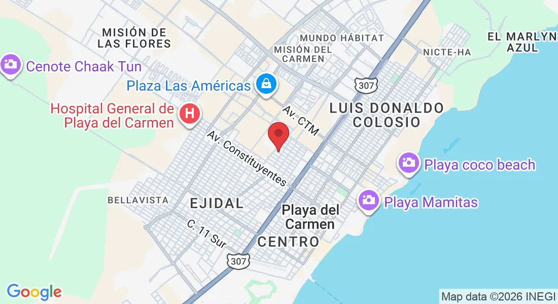 Calle 44 Nte 4, El Pedregal, 77712 Playa del Carmen, Q.R., Mexico