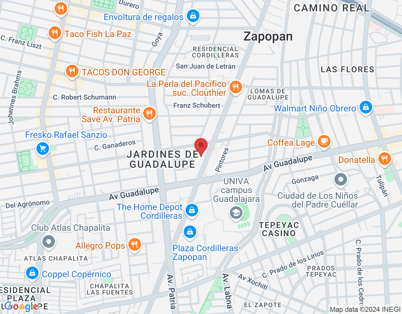 45030 Av. Manuel J Clouthier 710 zapopan, Jardines de Guadalupe, 45030 Guadalajara, Jal., México