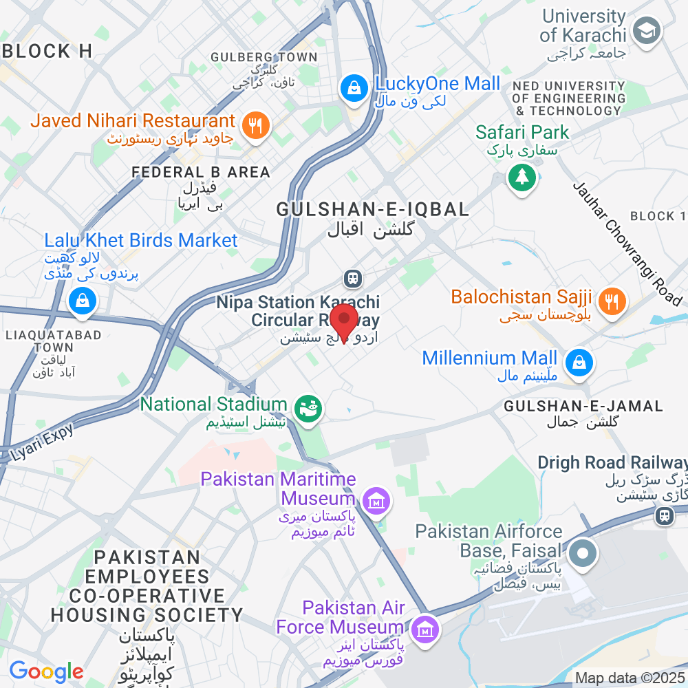 Block 8 Gulshan-e-Iqbal, Karachi, Pakistan