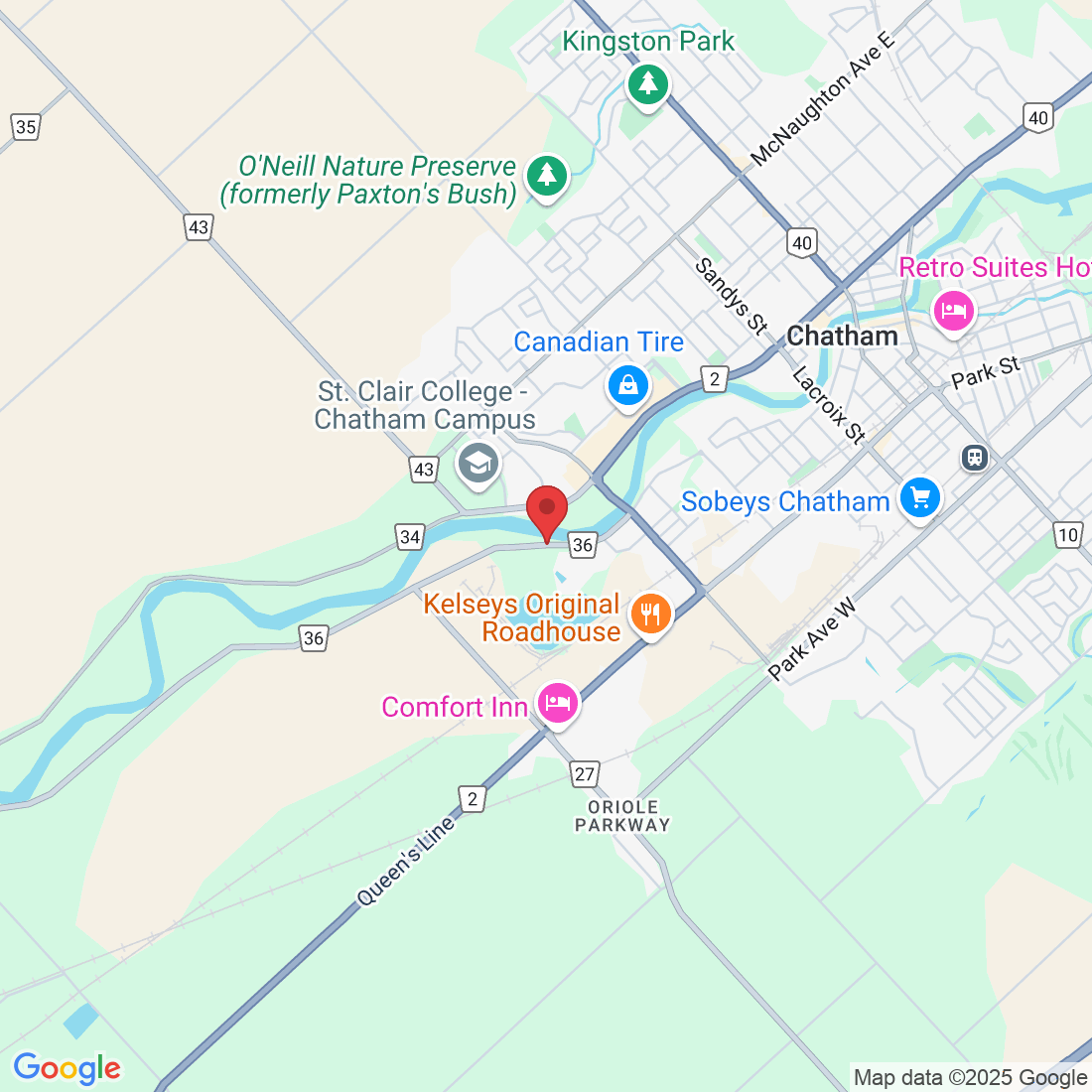 405 Riverview Dr, Chatham, ON N7M 5J5, Canada
