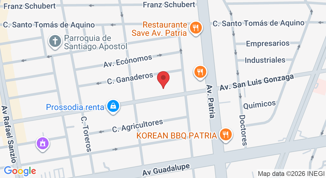 Av. San Luis Gonzaga 5094 Col, Jardines de Guadalupe, 45030 Zapopan, Jal., México