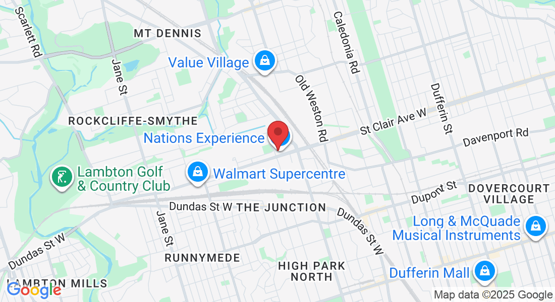 inside Nations Experience, 1980 St Clair Ave W 2nd Floor, Toronto, ON M6N 0A3, Canada