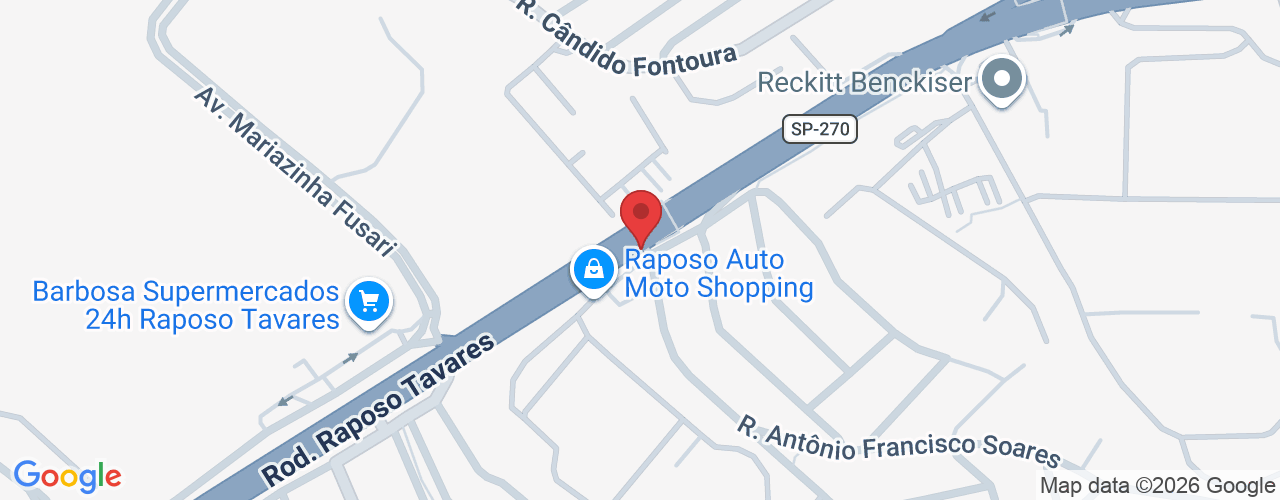 Sentido SP - Rod. Raposo Tavares, 8.311 - km 18.5 -Loja 99 - Jardim Arpoador, São Paulo - SP, 05577-200, Brasil