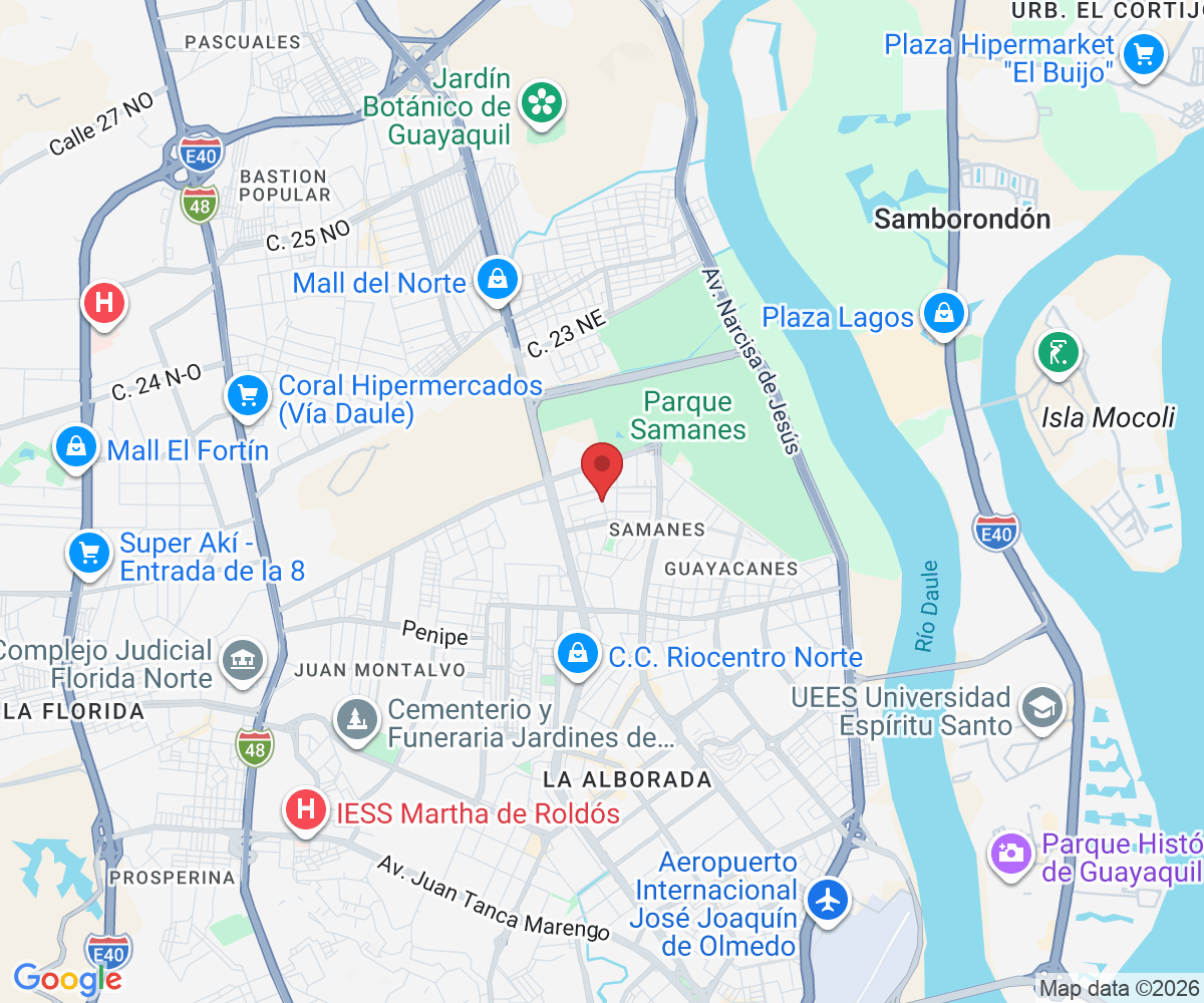 Samanes 2 Ciudadela Samanes Etapa II Mz 211 Solar 03, Guayaquil 090101, Ecuador