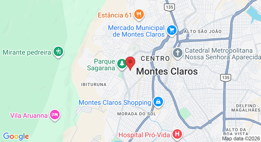 Av. Dr. João Chaves, 513 - Jardim Sao Luiz, Montes Claros - MG, 39401-048, Brasil