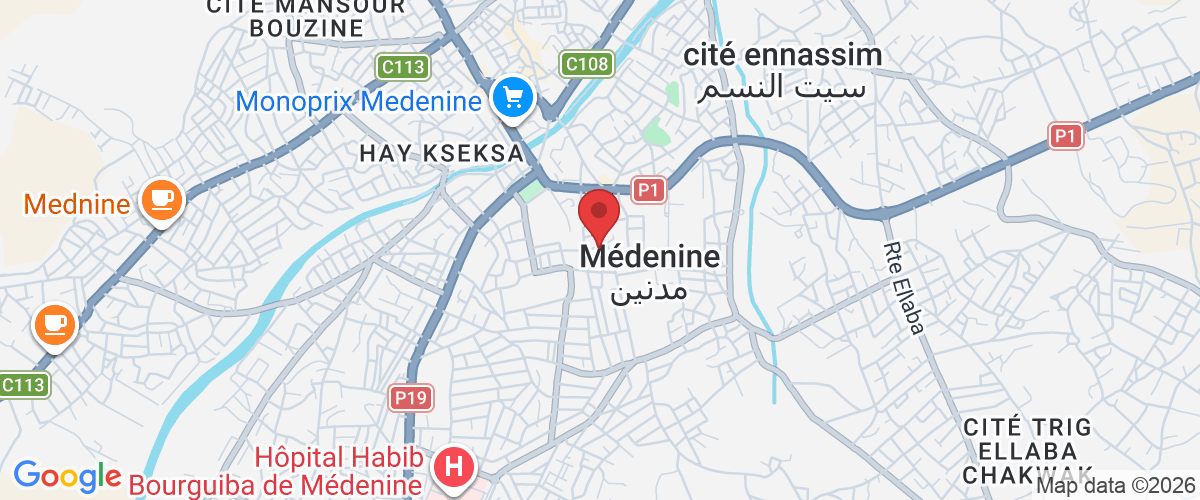 شارع خالد إبن الوليد, طريق الملعب, Médenine 4100, Tunisie