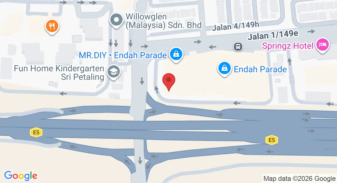 Lot 1-063B, 1st Floor, Endah Parade, 1, Jalan 1/149e, Bandar Baru Sri Petaling, 57000 Kuala Lumpur, Wilayah Persekutuan Kuala Lumpur, Malaysia