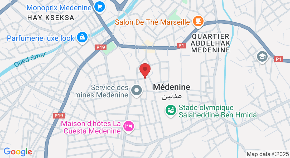 شارع خالد إبن الوليد, طريق الملعب, Médenine 4100, Tunisie