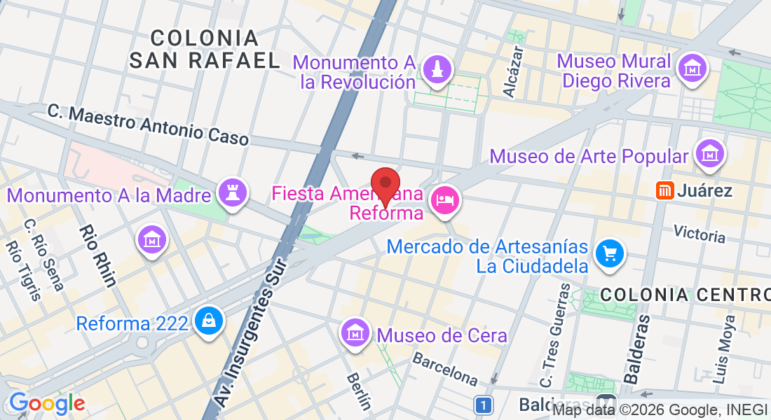 Av. P.º de la Reforma 105, Tabacalera, Cuauhtémoc, 06030 Ciudad de México, CDMX, México