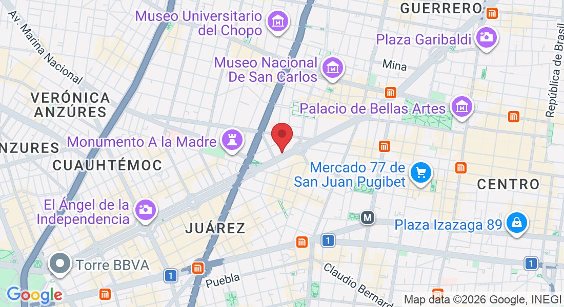 Av. P.º de la Reforma 105, Tabacalera, Cuauhtémoc, 06030 Ciudad de México, CDMX, México