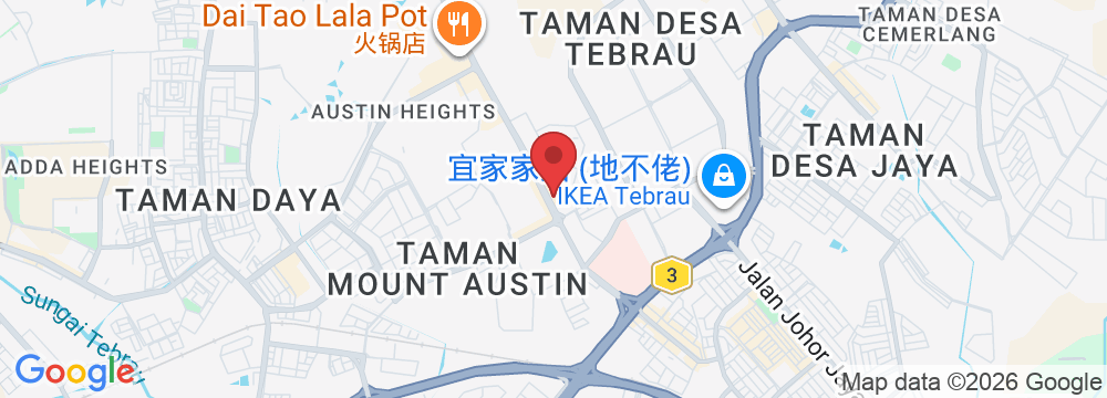 95, Jalan Mutiara Emas 2A, Taman Mount Austin, 81100 Johor Bahru, Johor Darul Ta'zim, Malaysia