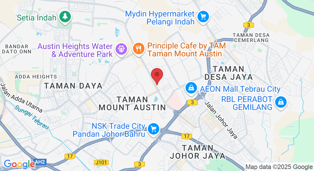 95, Jalan Mutiara Emas 2A, Taman Mount Austin, 81100 Johor Bahru, Johor Darul Ta'zim, Malaysia