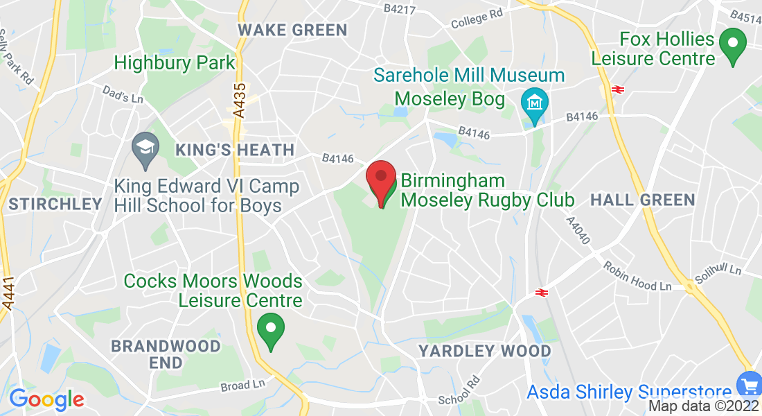 Birmingham Moseley Rugby Club Billesley Common, Yardley Wood Rd, Birmingham B13 0PT, UK