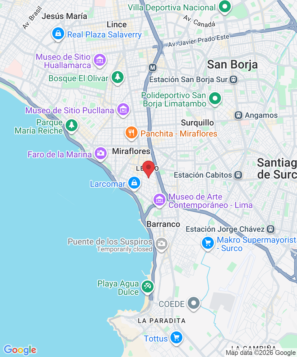 Av. 28 de Julio 776, Miraflores 15074, Peru