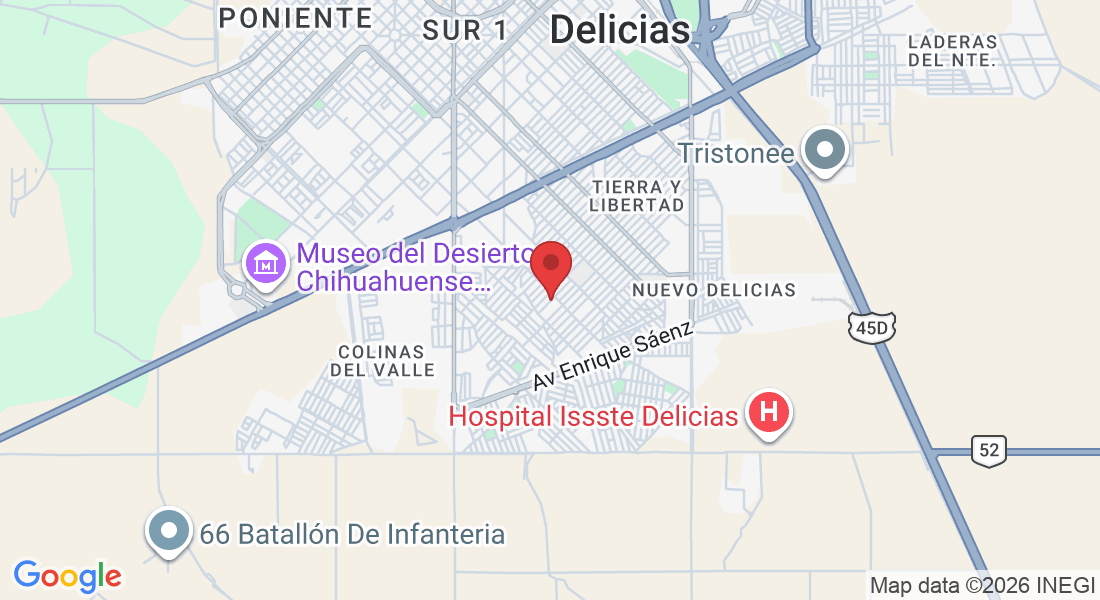 C. 34 Sur, Ricardo Flores Magón, 33086 Delicias, Chih., México