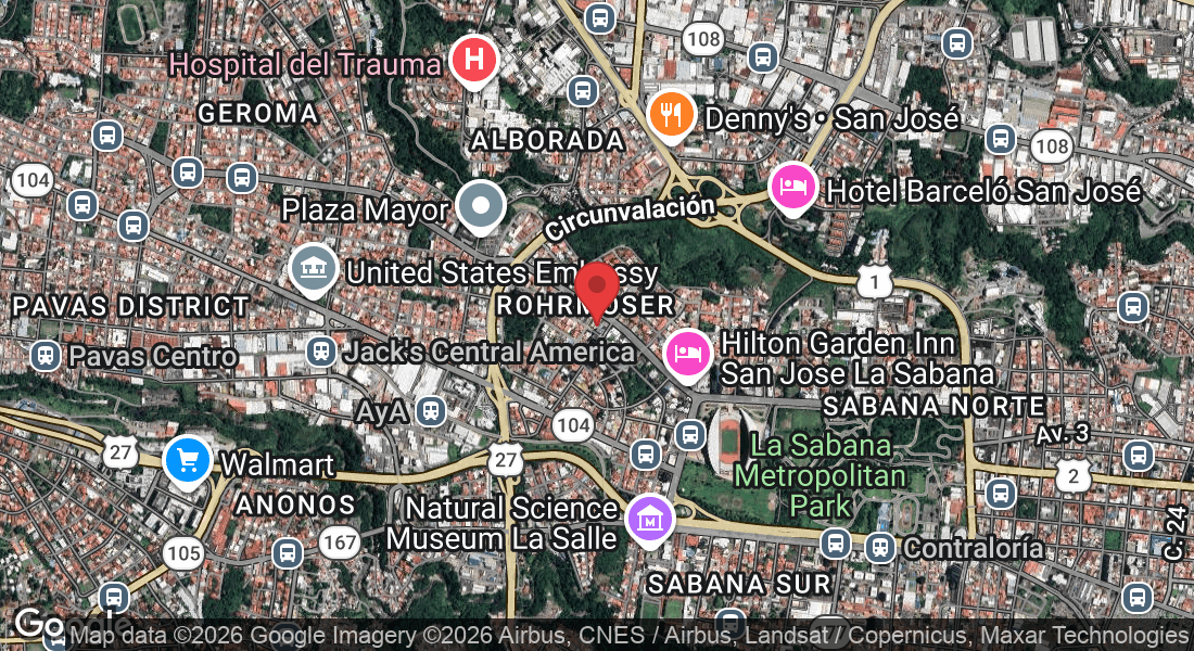 100 mts. al sur de la casa de Óscar Arias, Nunciatura, San José, Rohrmoser, Costa Rica