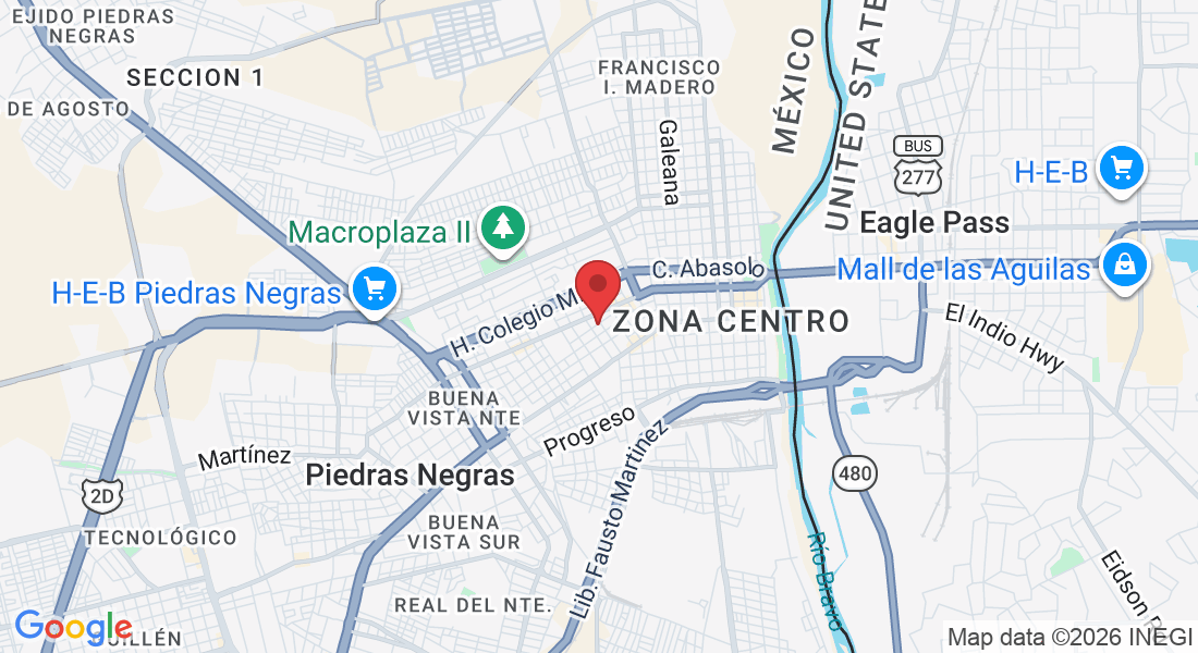 Coahuila 903, Roma, 26025 Piedras Negras, Coah., México