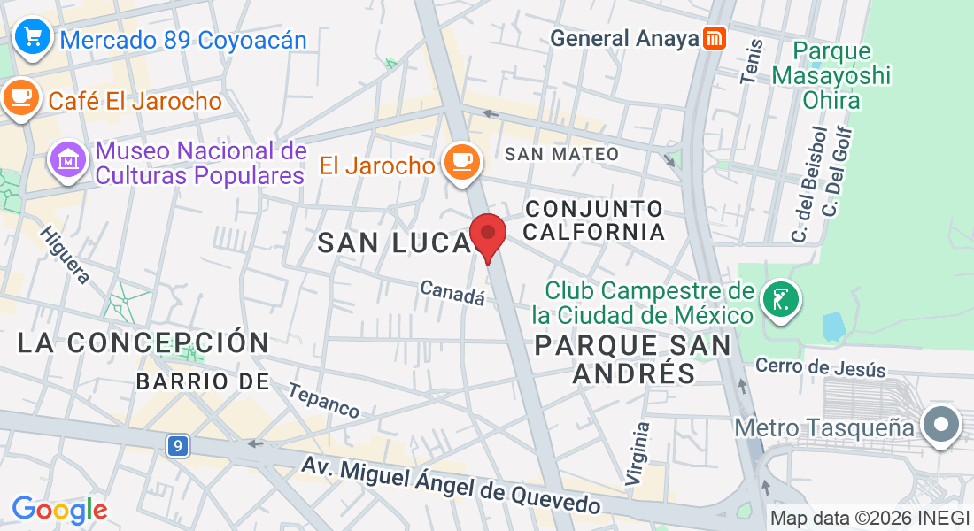 Av. División del Nte. 2813, Parque San Andrés, Coyoacán, 04040 Ciudad de México, CDMX, México