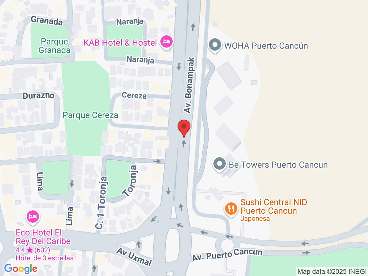 Av. Bonampak, Cancún, Q.R., México