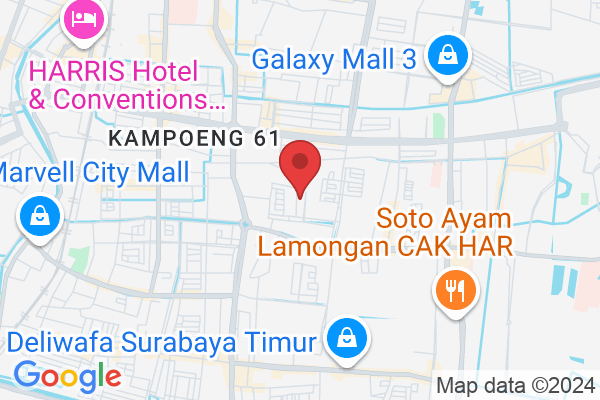 Jl. Manyar Tirtomoyo VIII No.17, Menur Pumpungan, Kec. Sukolilo, Surabaya, Jawa Timur 60116, Indonesia