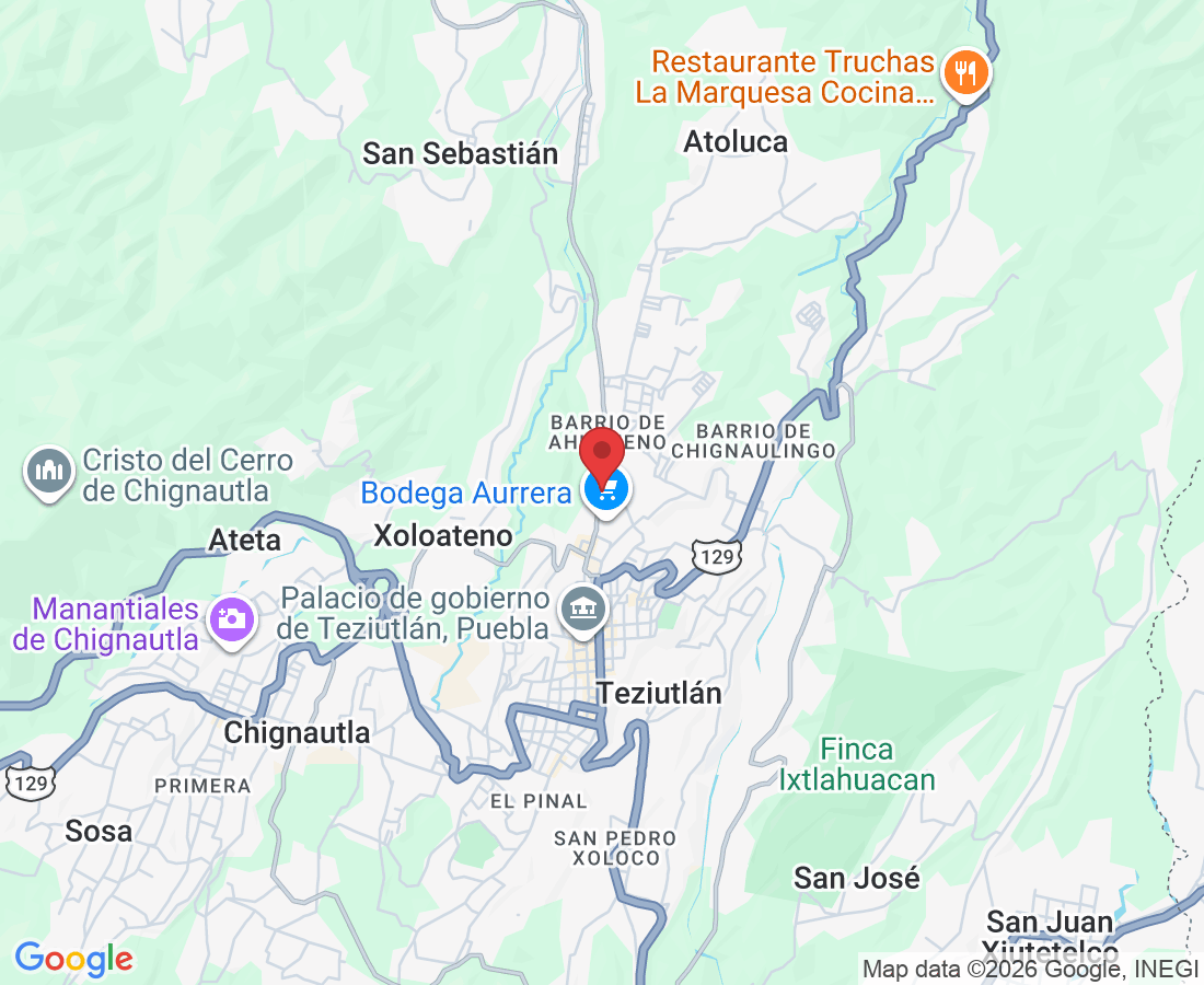 Av. Morelos 89-Local 1, Barrio de Ahuateno, 73967 Teziutlán, Pue., México