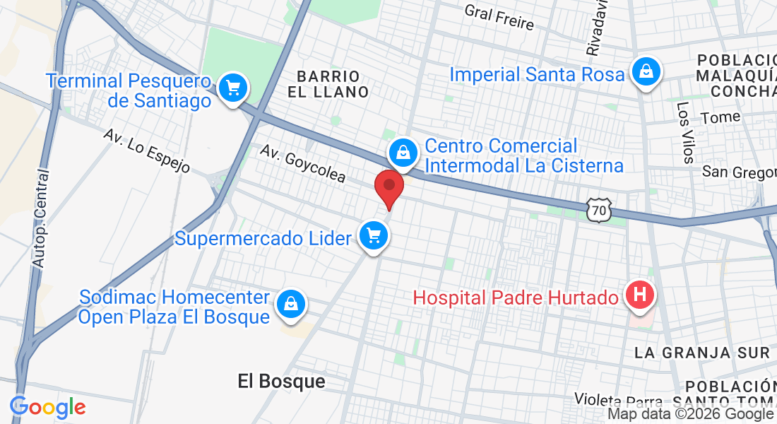 Gran Av. José Miguel Carrera 9151, 7990417 La Cisterna, Región Metropolitana, Chile