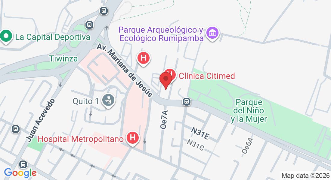 Av. Mariana de Jesús OE7-02 y, Nuño de Valderrama 231, Piso 2 - Consultorio, 170521 Quito, Ecuador