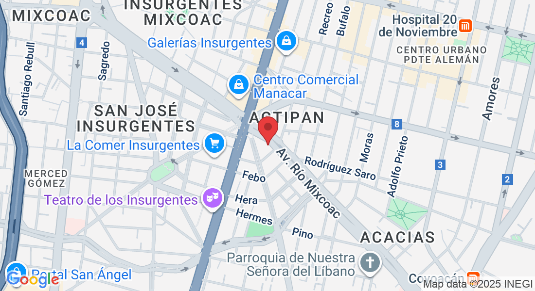 Av. Río Mixcoac 25, Crédito Constructor, Benito Juárez, 03940 Ciudad de México, CDMX, México