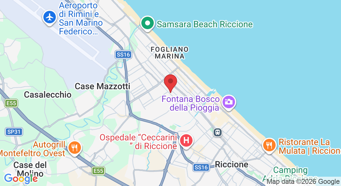 Viale Castrocaro, 54, 47838 Riccione RN, Italia