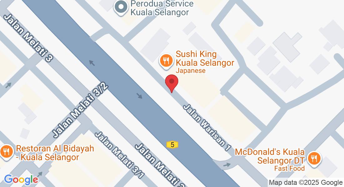 No. 19, Ground Floor Jalan Taman, Jalan Warisan 1, Taman Warisan, 45000 Kuala Selangor, Selangor, Malaysia