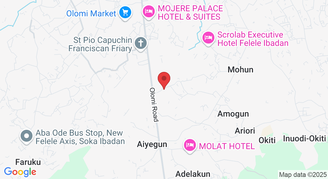 71, Olohunwa Estate, Fatusi, off Olomi-Olunde-Ayegun Road, Olojuoro, Ibadan, 110115, Oyo, Nigeria