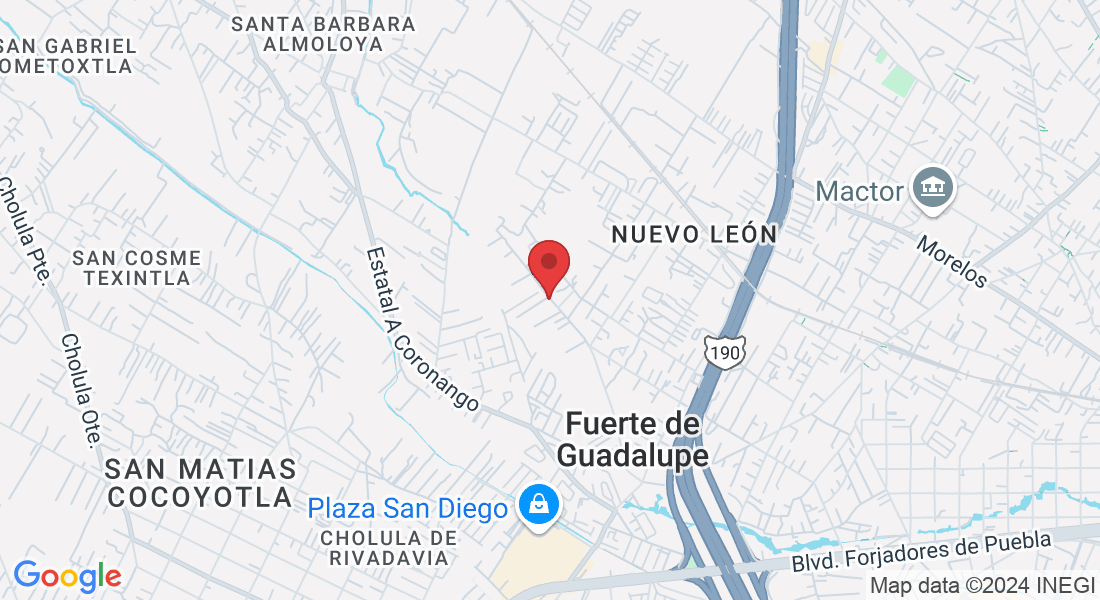 Cl. Cañada 231, Nuevo León, Fraccionamiento El Lucero II, 72706 Puebla, Pue., Mexico
