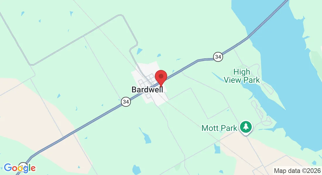 Map showing Bardwell, Texas 75101