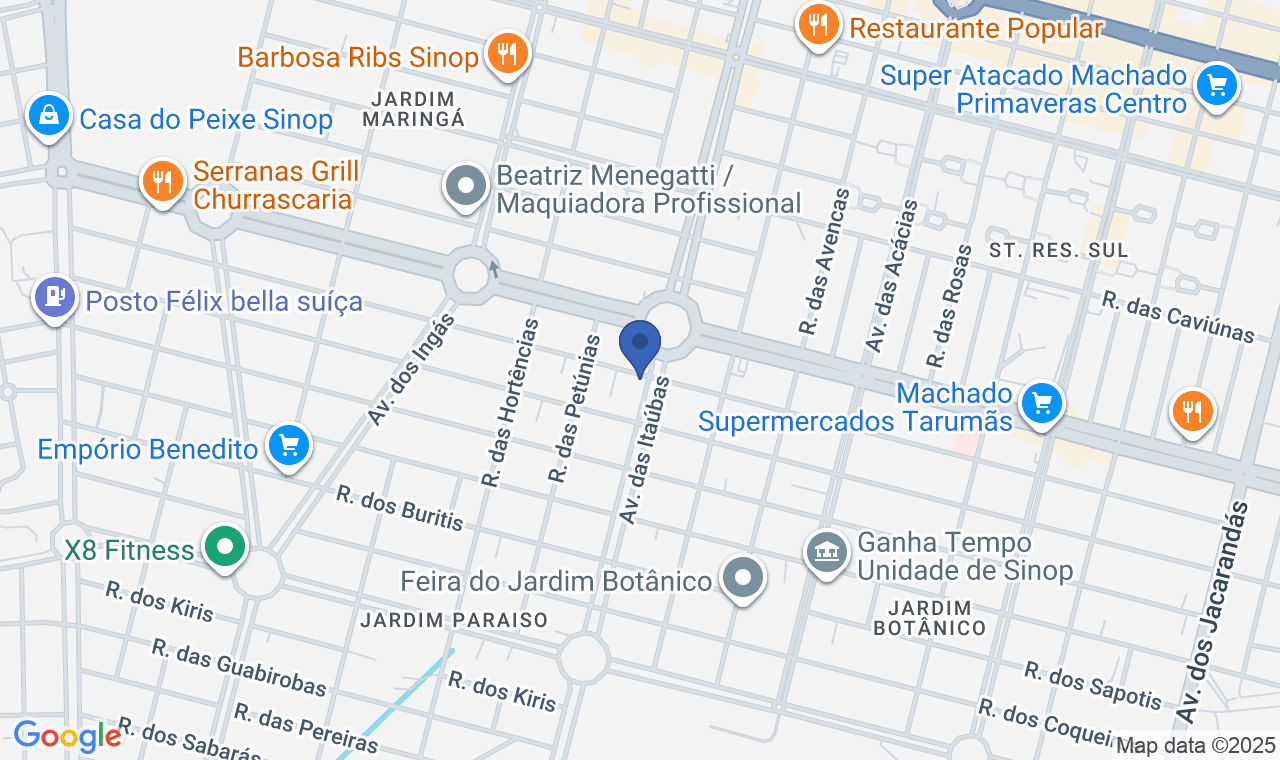 Av. das Itaúbas, 2391 - St. Comercial, Sinop - MT, 78552-430, Brasil