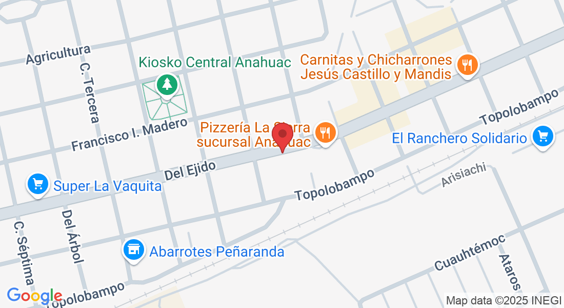 Del Ejido 409, entre calle cuarta y sexta, Centro, 31600 Col Anáhuac, Chih., México