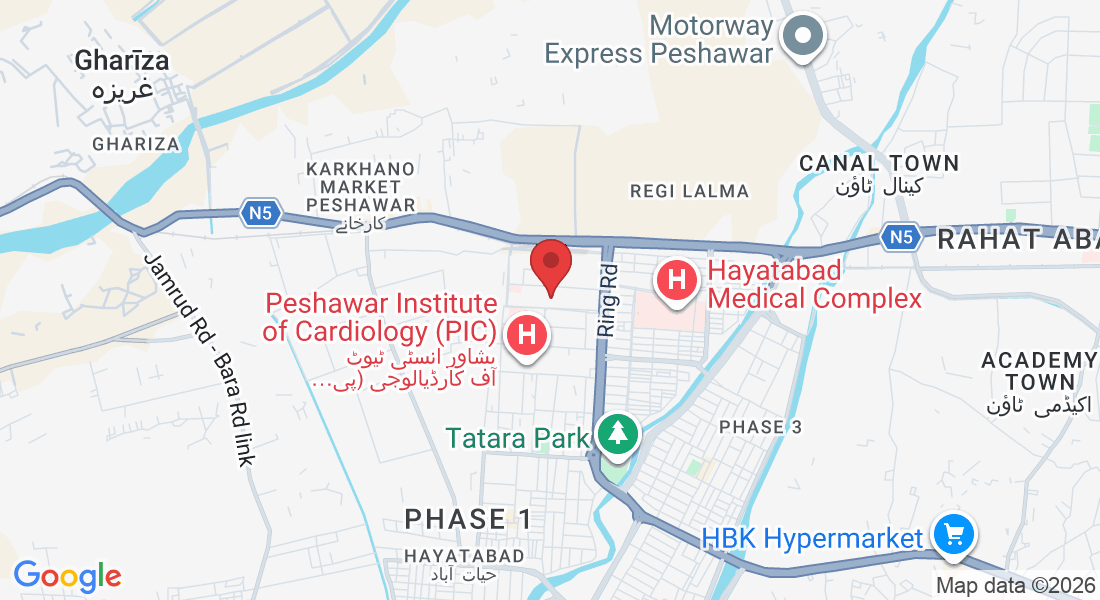 Shaukat Khanum Rd, Sector A-2 Phase 5 Hayatabad, Peshawar, Pakistan