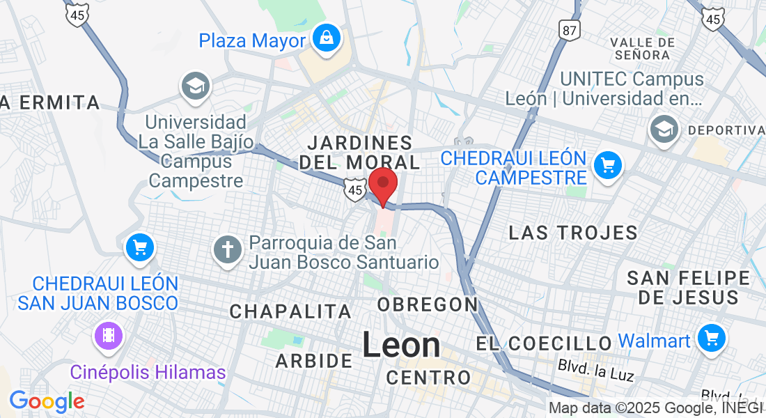 P.º de los Insurgentes S/N, Los Paraisos, 37328 León de los Aldama, Gto., Mexico