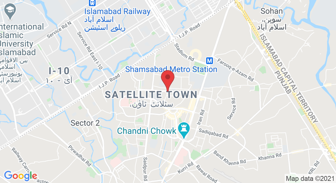 3rd floor buraq building, 6th Rd, D Block Block D Satellite Town, Rawalpindi, Punjab, Pakistan
