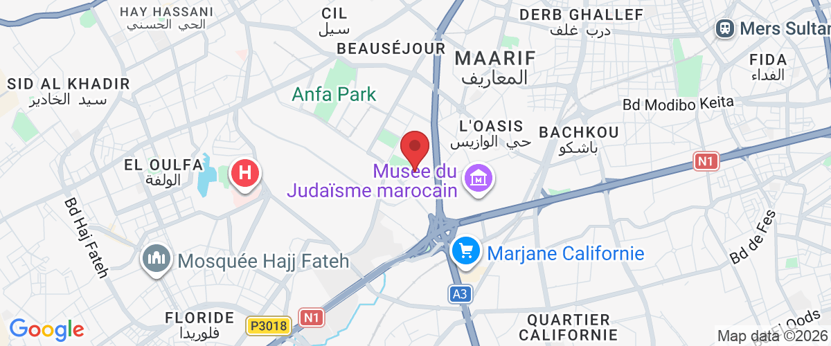 Rue Ettah, Lot Fadlolah Quartier Aviation, Casablanca 20000, Maroc