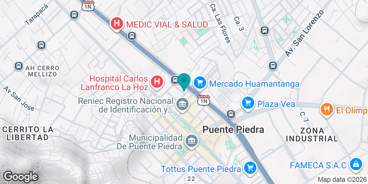 Jirón Mariano Melgar 114, Puente Piedra 15118, Perú