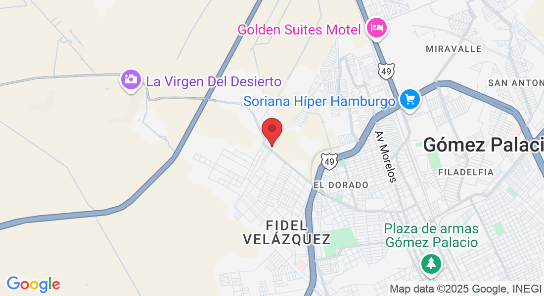 Blvd. Sánchez Madariaga 1642, Fidel Velázquez, 35025 Gómez Palacio, Dgo., México