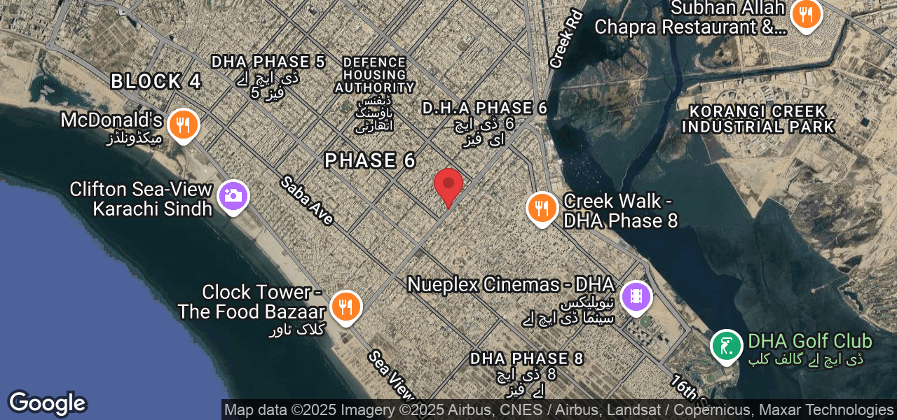 Plot 31-C, 15 Bukhari commercial lane, Main Khayaban-e-Ittehad Road, D.H.A Phase 6 Bukhari Commercial Area Phase 6 Defence Housing Authority, Karachi, 75500, Pakistan