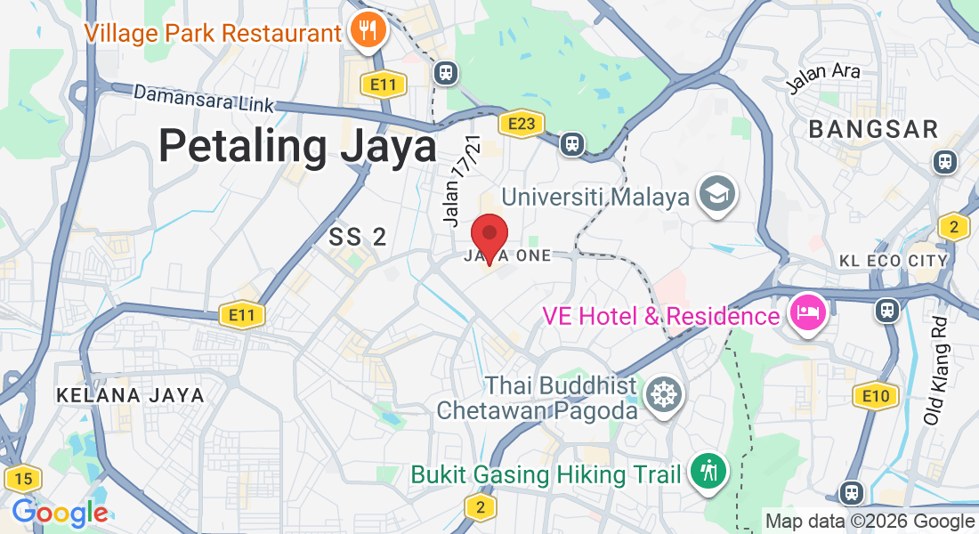 Block J, The School, Jaya One, 72A, Jln Profesor Diraja Ungku Aziz, Section 13, 46200 Petaling Jaya, Selangor, Malaysia