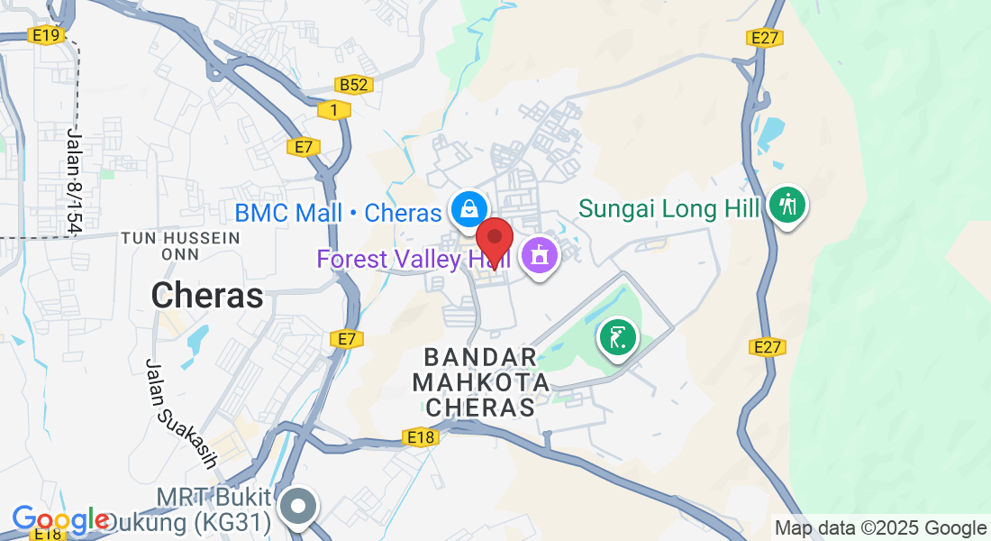 No.16-1, Jalan Temenggung 13/9, Bandar Mahkota Cheras, 43200 Selangor, Malaysia