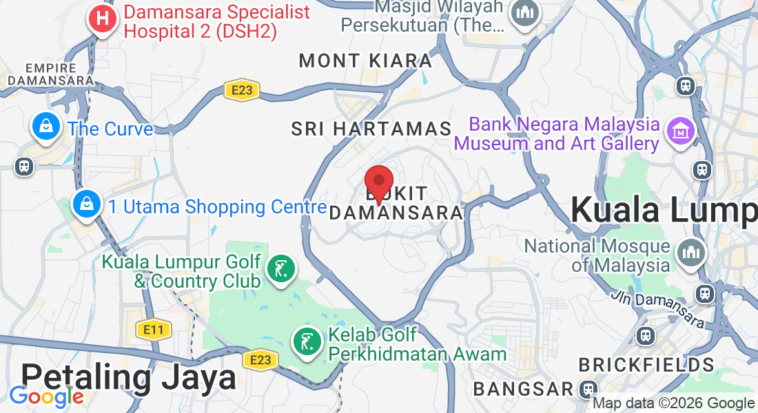 Suite 3.1, Level 3, Block C, 45, Jalan Medan Setia 1, Bukit Damansara, 50490 Kuala Lumpur, Wilayah Persekutuan Kuala Lumpur, Malaysia