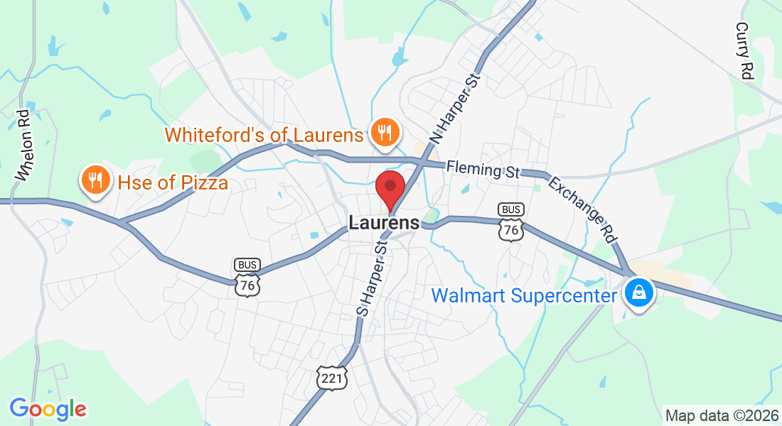 E Laurens St, Laurens, SC 29360, USA