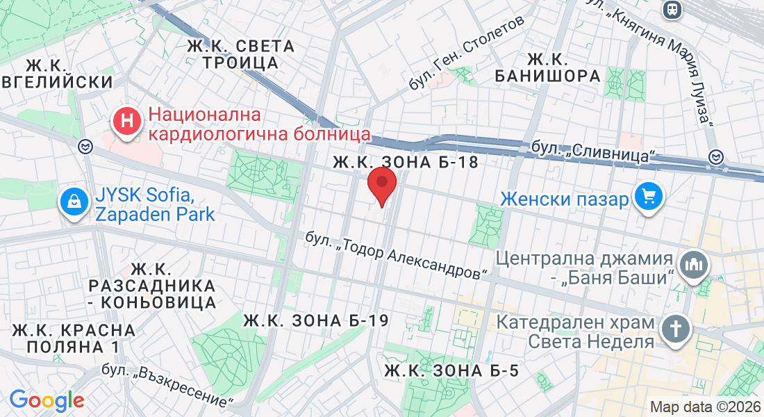 ж.к. Зона Б-18, bl. 11, fl. 1 ap. 4, 1309 София, България