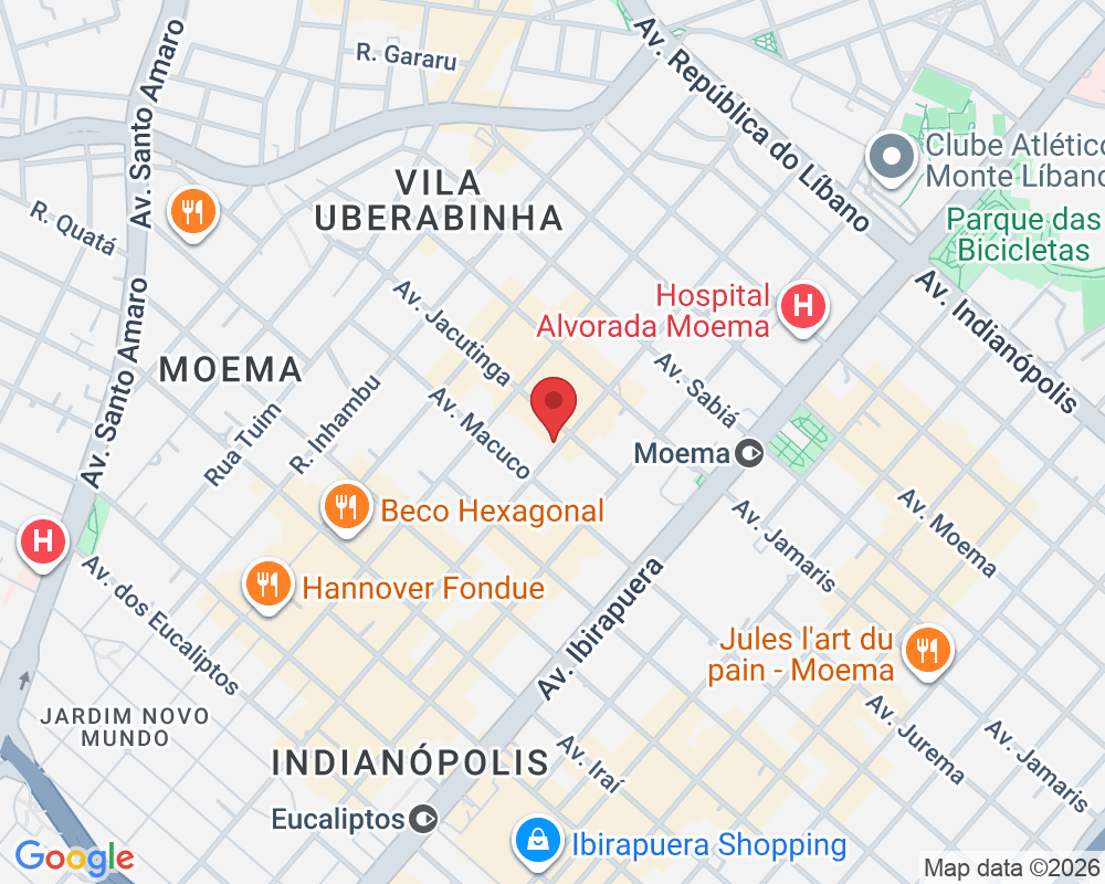 Alameda Jauaperi, 744 - Moema, São Paulo - SP, 04523-013, Brasil